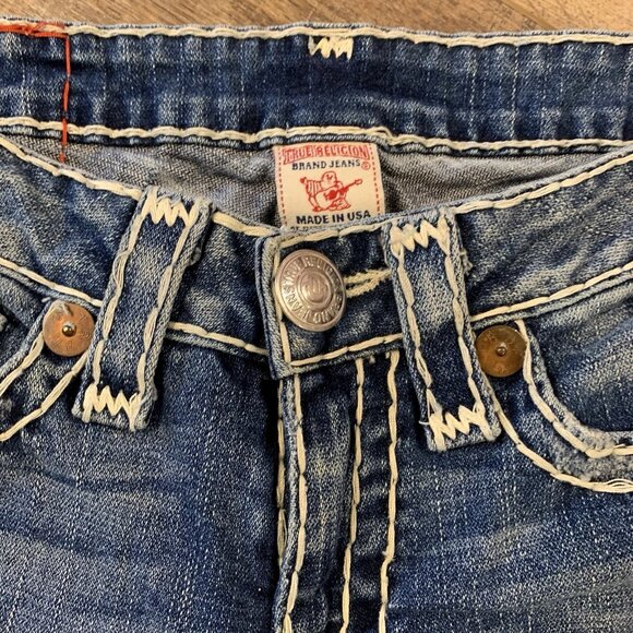 True Religion Blue Flare & Wide Leg Jeans - Picture 6 of 7